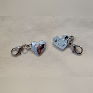 NWT Magnetic Silver Heart Clasp For Necklace Or Bracelet